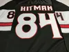 مخصص WHL BRET HART 84 CALGARY HITMEN VINTAGE HOCKEY JERSEY RED Black مخصصة لأي رقم اسم CCM تطريز المقصورة