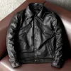 Herren-Leder-Kunstleder, klassische Mode, schwarze Lederjacke, schmal, 100 % echtes Rindsleder, Herren-Mantel aus echtem Leder, Herbst, Frühling, asiatische Größe 5XL 231019