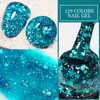 Prego polonês LILYCUTE 7ml Azul Glitter Gel Prata Rosa Ouro Lantejoulas Coloridas Semi Permanente Soak Off UV Art Verniz 231020