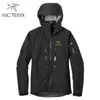 Designer ActiveWear Arcterys Jacket Outdoor Clothing Men's Series Canadas sjätte generation Alpha SV Hard Shell Chare Coat 25681 Ny färg -24K Black Gold 2568 L WN -1603