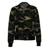 Giacche da donna Giacca bomber con cerniera Harajuku Giacca da donna Street Style Hip Hop Y2k Camouflage Baseball Cappotto da donna con tasche Primavera Autunno