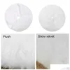 Christmas Decorations Tree Skirt Round Snowy White Plush Veet Ornaments Holiday Party Decoration 30.5/35.5/48 Inch1 Drop Delivery Ho Dh8Jb