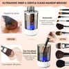 Makeup Tools Electric Makeup Brush Cleaner Automatic Cosmetics Brush Cleaner för alla storlekar Borstar Ställ USB -laddning av rengöring Borstar 231020