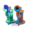 Nowe kolorowe rurki silikonowe Osa Portable Bubbler Innowacyjne Zioło Tybacco Pigły olejne Stash Case Papera Paznokcie Gwoździe łyżka Słomka Bong Palanie ręczne