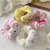 Acessórios de cabelo 5 cores moda kuromi cinnamoroll encantos hairband meninas elástico entrega entrega bebê crianças maternidade dhdsq