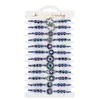 Charme pulseiras sorte azul frisado turco mal olho liga strass pulseira mulheres homens ajustável trançado corda vintage jóias presentes dhsxx