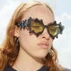 Lunettes de soleil Y2K Designer Cat Eye Femmes Pour Hommes Vintage Punk Dames Lunettes de Soleil Tendance Vague Irrégulière Hip Hop Nuances