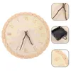 Horloges murales Horloge numérique Non Ticking Décor Chambre d'enfant ronde suspendue Basswood Home Office Living