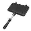 Pans Sand Pan Practical Cookware Portable Camping Grill Home Frying Tray Aluminum Kitchen Breakfast Sandes Maker 231019