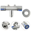 Bathroom Sink Faucets Double Handle Stainless Steel Water Faucet Washing Triangular Valve For Machine Stool Stopcock Accessory