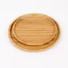 Tea Trays Wooden Round Serving Platter Tray Pizza Salad Plate Breakfast Food Fruits Bread Dessert Container Mat Snacks Dish