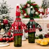 Christmas Decorations Cute Christmas Wine Bottle Set Easy to Carry Clothes and Wine Bottle Set Decoration Champagne Bottle Rack Decoration Convenient x1020