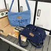 Umhängetaschen Neue einfache Retro-Jeanstasche mit mehreren Taschen und großem Fassungsvermögen, Damen-Schultertasche, Umhängetasche, stilvoller Handtaschenladen