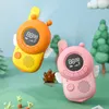 Mini estilo bonito criança Walkie Talkie rádio portátil em dois sentidos 3KM Walkie Talkie definido para brinquedo infantil