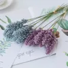 Finto verde floreale 6 pezzi schiuma di lavanda bouquet sposa fiori artificiali vaso per la decorazione domestica ghirlande decorative di nozze piante finte 231019