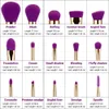 Outils de maquillage Jessup pinceaux 15 pièces violet/violet foncé ensemble de pinceaux de maquillage poudre fond de teint fard à paupières Eyeliner contour des lèvres correcteur tache 231020