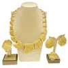 Necklace Earrings Set Dubai Gold Plated Jewelry Ladies Shell Shape Bracelet Italian Design Simple Style Wedding Gift Trend H00178