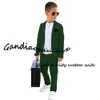 Kledingsets Zomer Ivoor Jongens 2 Delig Jasje Broek Mode Casual Blazer voor Kinderen Bruiloft Kleding Tuxedo Kind J231020