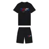 Herr t-shirts 22SS Limited Edition Trapstar T-shirt Kort ärm Shorts Shorts Suit London Street Fashion Comfort Par S- DHYI6