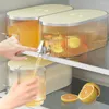 Vattenflaskor 5.3L Kylskåp Kallt vattenkokare med kranvärme och resistent juice kanna pitcher isad dryckdispenser för hemfest