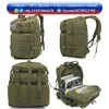 Outdoor Bags 50L Large Capacity Men Army Military Tactical Backpack 3P Softback Outdoor Waterproof Bug Rucksack Hiking Camping Hunting Bags 231019