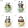 Blocs de construction Panda drôle, Micro blocs de construction, animaux Pandas, Mini briques, jouets de décoration pour la maison, cadeaux pour adultes et enfants, R231020