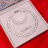 Natural Freshwater Pearl Necklace Bracelet Earring Set Mother's Day Gifts for Mother-in-law259v