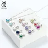 Orsa Jewels 925 Sterling Silver Women Nglaces 12 Month Month Luckystone CZ Zircon Netlace for Girls SN118219R