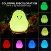 Lamps Shades LED Pear Fruit Night Light USB Rechargeable Dimming Touch Silicone Table Lamp Bedroom Bedside Decoration Couple Gift Baby Light 231019