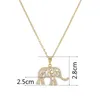 Pendentif Colliers Lady Elephant Fashion Cartoon Clavicule Chaîne Collier Haute Qualité Zircon Party Graduation Cadeau Accessoires