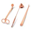 Confezione regalo di accessori per portacandele alla moda Set 3 in 1 Snuffer per campanelle per candele in acciaio inossidabile Trimmer per stoppini 3 pezzi / set