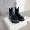 Kolan-High Chelsea Boots luksusowe ganni opon skórzane botki chelsea platforma Chunky Shoes Lady Knight High-Boots Designer Bot