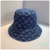 Szaliki Zestawy Brim Hats kowboj wiadra kapelusz swobodny luksus unisex czapki kobiety designerskie czapki na ulicę Casquette dżinsowy nadruk menu czapka męska czapka