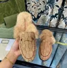 Designer Princetown Shearling Bee Fleur Tiger Star Mocassin Mule Laine Slide Sandale Femme Pantoufle En Cuir Mules Plates Slip sur Marque Velours Fourrure Sandales Dos Nu