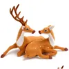 Juldekorationer Simation Deer Ornament Toys Adornos de Navidad 2022 Noel Xmas Kids Gift Yearchristmas Drop Delivery Hom Dh8ar