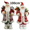 Décorations de Noël 100 cm Grande poupée Père Noël Cadeau de Noël pour enfants Décoration d'arbre de Noël Navigation Maison Fournitures de fête de mariage Décoration en peluche x1