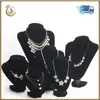 Caixas de jóias de veludo tecido display ornamento preto manequim colar pingente suporte busto organizador titular 231019