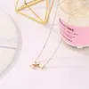 Chokers Fashion Tiny Heart Dainty Initial Necklace Gold Color Letter Name Choker For Women Pendant Jewelry Gift 231020