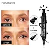 OogschaduwLiner Combinatie Grote Zegel Stempel Vloeibare Eyeliner Pen Waterdicht Sneldrogend Zwart Linerpotlood Met Cosmetische Doubleended 231020