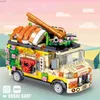 Blocks New Outing Bus Mini Parts City Compatible Friends Camper Fruit Dessert Car Model Building Block Set Children Christmas Toys R231020