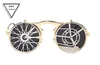 Designer Sonnenbrille Metall Runde Steampunk Sonnenbrille Frauen Mode Brille Männer Windmühle Flip Design Rahmen Persönlichkeit Brillen UV400