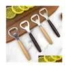 Party Favor Stainless Steel Bottle Opener With Beech Wood Handle Retro Wine Openers Home Kitchen Tools Gadgets Wedding Home Garden Fes Dhkxu