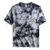 T-shirt da uomo T-shirt tie-dye estiva T-shirt da uomo in cotone a maniche corte con stampa allentata Streetwear Camicia hip-hop per uomo