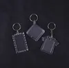 Party Favor DIY Acrylic Blank Photo Keychains T-shirt Shape Key Chains Insert Photo Key Rings 15 Styles SN882