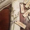 Party Supplies Personalized Wedding Thankful Tags- Custom Name With Thanksgiving Napkin Ring- One Dozen Engraved Wood