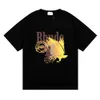 RHUDE Shirt Mens Designer T-shirt Workout Shirts for Men Outsidized T-Shirts T-shirt 100% coton RHUDE THIRTS VINTAGE COUPE COUPE US Taille 149