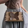 Cross Body Original Designer StyleUnderarm Bags Matte Denim Leather Butterfly Decoration Straps Sweet Walletscatlin_fashion_bags