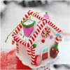 Christmas Decorations House Polymer Clay Scene Houses Hanging Pedent Creative Ornaments Window Layout Prop Drop Delivery Home Garden Dh2Gz