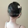 バタフライヘアスティックチャイニーズスタイルファンプラムブロッサムフラワーヘアクリップハンフパールタッセルチョップスティックウェディングヘアアクセサリー