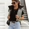 Gilet corto invernale da donna di design Solido doppio lato senza maniche Giacca spessa Top imbottito in cotone femminile Capispalla casual Abiti all'ingrosso 10240